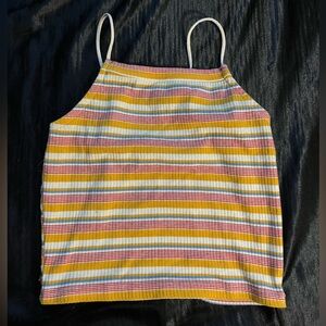 Striped Cropped Tank Top
